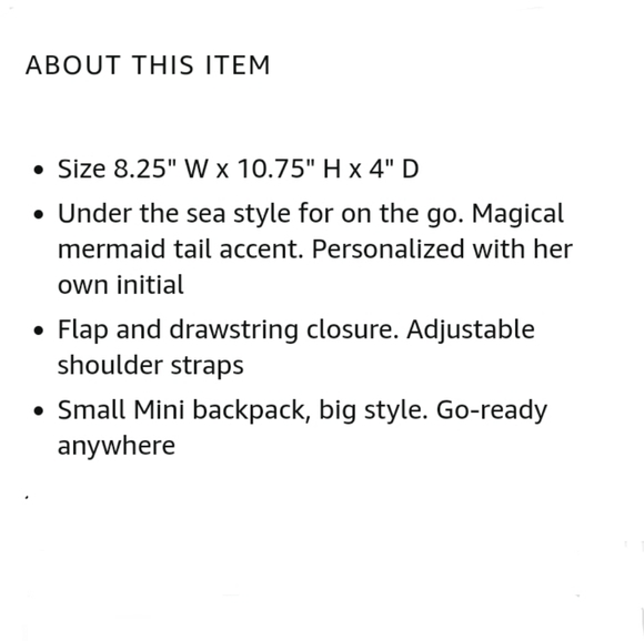 ⛔SOLD⛔Justice "K" initial sequin mermaid backpack - Picture 2 of 9